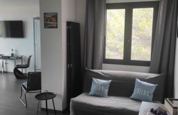 grand studio terrasse de standing, pleine vue village et proche mer - Foto 11