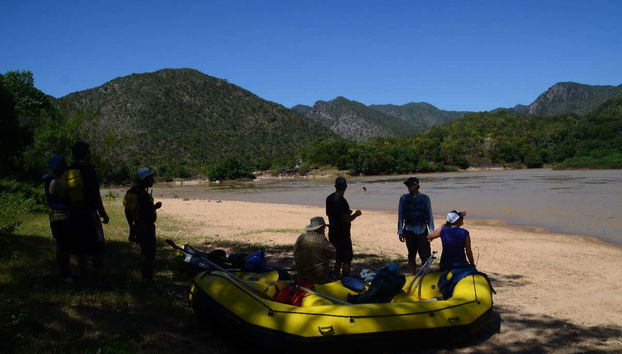 Pit stop on the riverbank