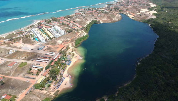 Panorâmica da lagoa de Arituba