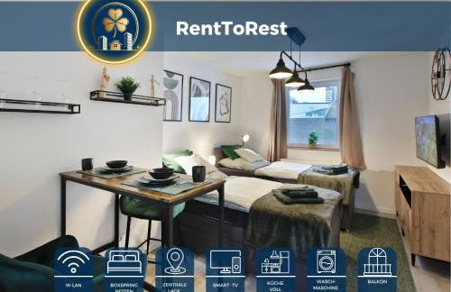 RtR Essen - Für bis zu 2 Personen - Voll ausgestattet - Balkon - Zentral Limbecker Platz - Messe - Uniklinikum - Smart TV - Modern - Photo 1