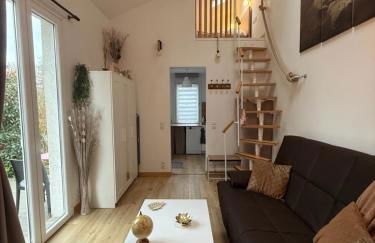 The Little Oak - tiny house with bed on mezzanine & terrace - from 1 to 4 p Disney, Paris & CDG - Foto 42