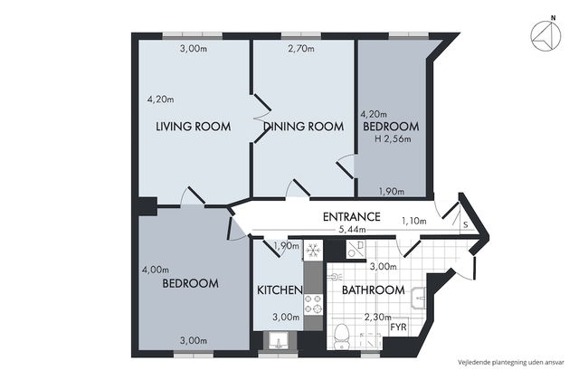 Hyggelig Two-bedroom Apartment in Copenhagen Osterbro - Foto 13
