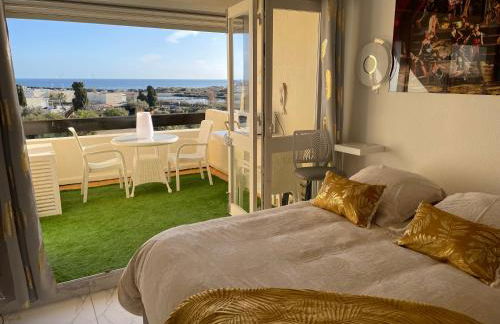 SHOWTIME NATURISTE PORT NATURE 6 parking privé clim ascenseur vue mer - Foto 2