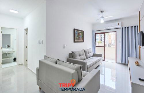 Apartamento espaçoso com ar condicionado e Wi-fi, a 100 metros da praia - Edifício Estoril - Foto 7