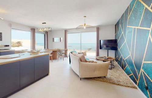 Spendide appartement tout confort, Résidence Archipel T4 en bord de plage, avec grande terrasse aménagée,spa et parking privé - Foto 1