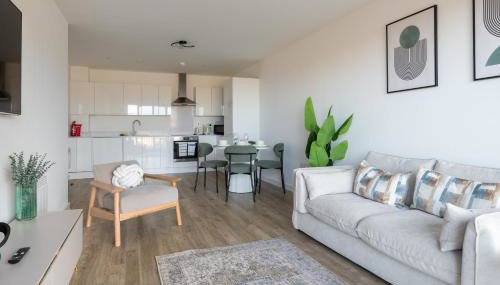 Modern Canal-Side Apartment in Milton Keynes - Foto 5, stove, toaster