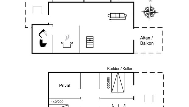 "Herewardus" - 10m to the fjord - Foto 2, Floorplan