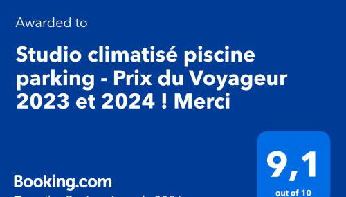 Studio climatisé piscine parking - Prix du Voyageur 2023 et 2024 ! Merci - Foto 2