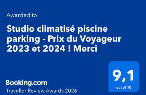 Studio climatisé piscine parking - Prix du Voyageur 2023 et 2024 ! Merci - Foto 2