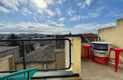 Duplex 70m2 - Vue Cité Mediévale - Parking gratuit - Foto 14