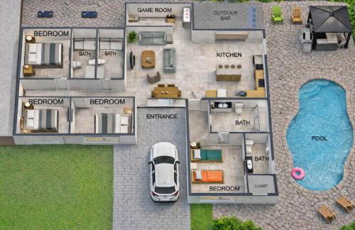 4 Bedroom Villa Pool Game Room By Beach & Hard Rock - Foto 78