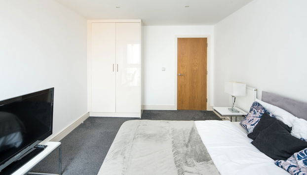 Immaculate 1-bed 1-bath Apartment in London Area - Foto 4, Habitación