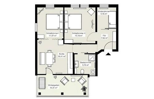 Bunter Hund Apartments - Zentrales Apartment, Parkplatz, Wintergarten, Kinderzimmer - Foto 11