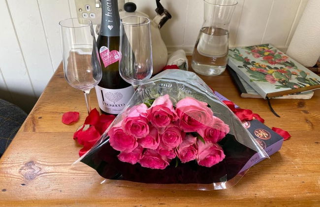 1 Bed Glamping Hut - Firepit, Fireplace, Views - Photo 10