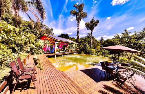 Casa Rosa - Paraíso na Natureza piscina natural, Wi-Fi - 25 minutos do centro - Foto 10