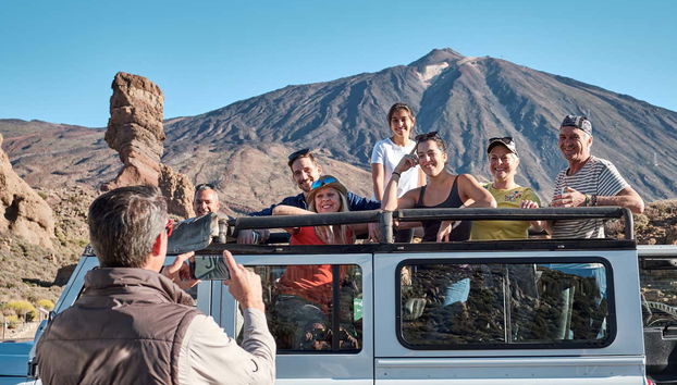 Foto de grupo no Parque Nacional do Teide