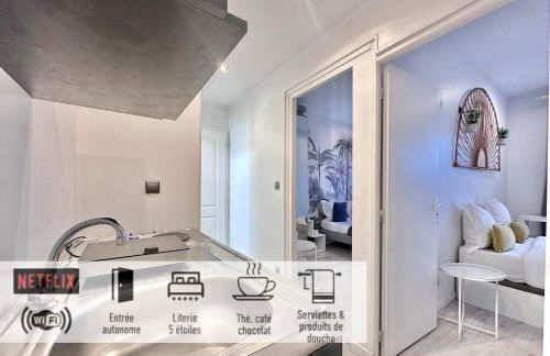 30 - Appartement avec TV XL, 2 chambres, jardin, parking, prox Gare et CentreLille - Foto 6