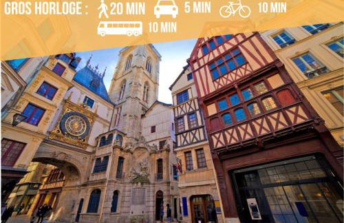 Rouen : Vue panoramique sur la seine avec parking - Foto 3