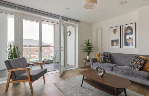 2-Bedroom Modern apt with Gym, roof terrace, Free Parking and 3 min walk to train st - Foto 1