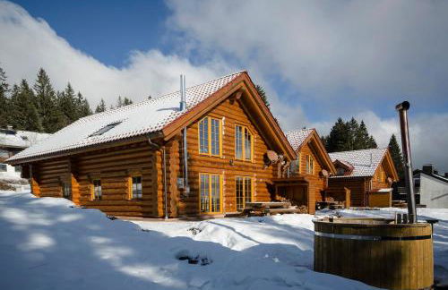 Luxus-Ferienhaus Blockhaus Chalet Nr 2 Toplage am Feldberg mit Sauna, Outdoor-Hottub, Kamin auf 1300m üM - Foto 15