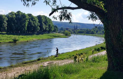 Ferienwohnung MW 1b 82m2 Höxter Weserbergland Weser inkl 2 Terrassen Wäsche und Endreinigung Self CheckIn - Foto 39