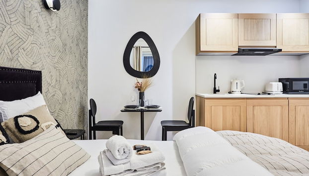 Superb New Studio in the Center of Paris/opera - Foto 4, Habitación