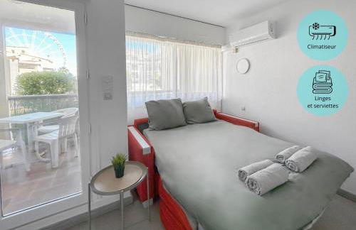 Studio confortable avec climatisation au Cap d'Agde avec port, plages et nature accessible à pied - Foto 10