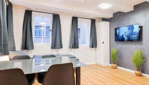 ALFA Stuttgart 2Z-Apartment 4 Betten SmartTV WLAN nahe Wasen Daimler l Bad & Küche l 2BR 4 beds kitchen bathroom - Foto 3