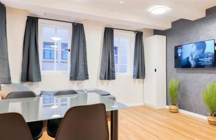 ALFA Stuttgart 2Z-Apartment 4 Betten SmartTV WLAN nahe Wasen Daimler l Bad & Küche l 2BR 4 beds kitchen bathroom - Foto 3