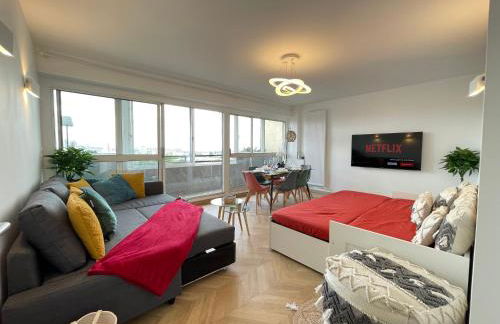 PARIS PANTIN Magnifique Appartement 4 pièces de 108m2 avec 2 PARKING intérieur - très cosy pour 1 à 12 personnes - Entièrement refait à neuf ENTIRE APARTMENT LUXURIOUS AND WARM - PANTIN PARIS 19 ème FREE WIFI GRATUIT - Foto 53