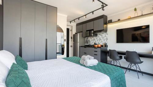 Studio 1503 Novíssimo Automatizado ao lado do Allianz Parque - Foto 4, wardrobe