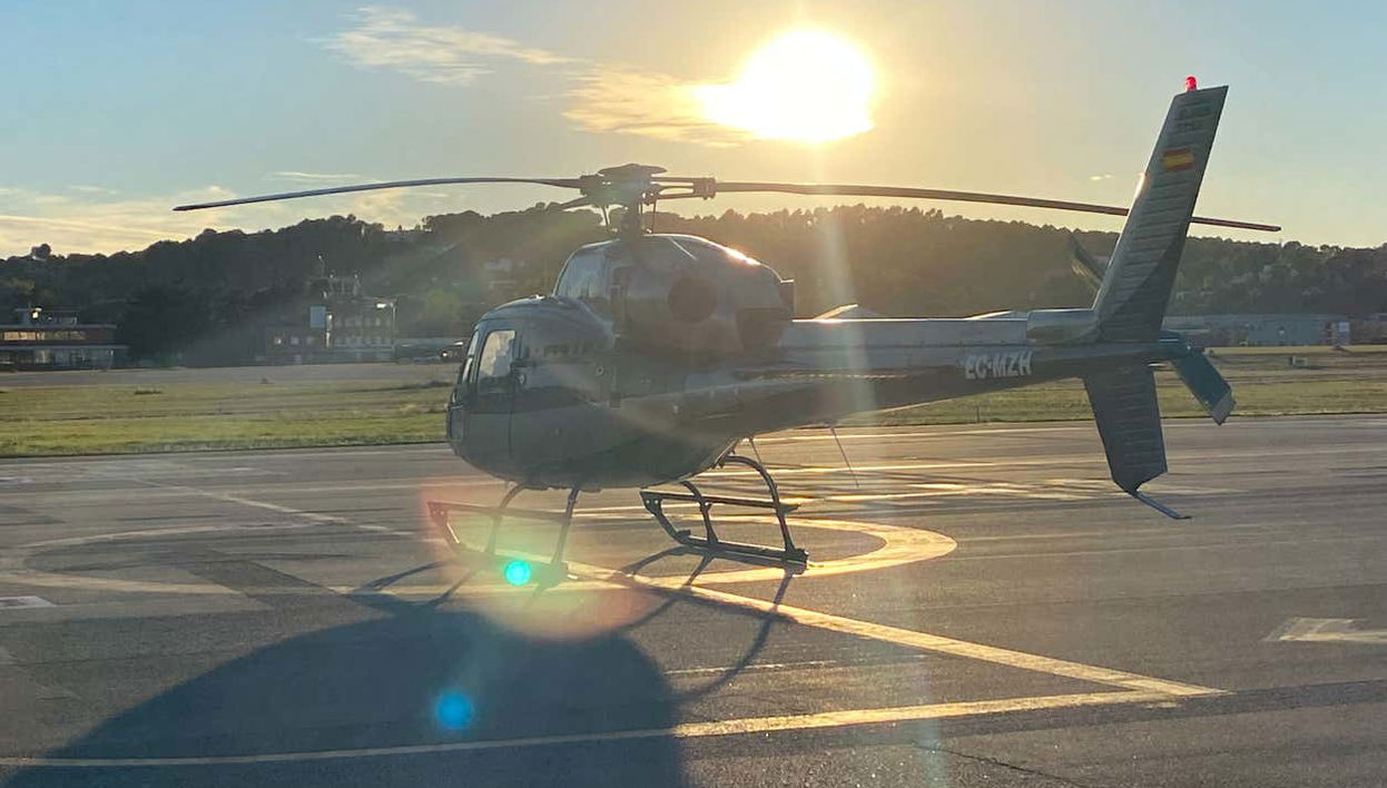 Un des hélicoptères de la flotte