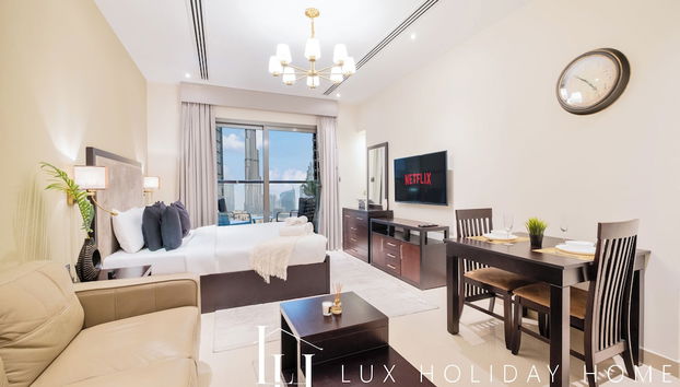 LUX Burj Khalifa view Downtown Studio - Foto 3, Zona de estar