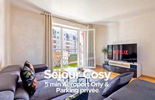 Séjour Cosy - 5 min Aéroport Orly - Parking Privée & Terrasse - Foto 1