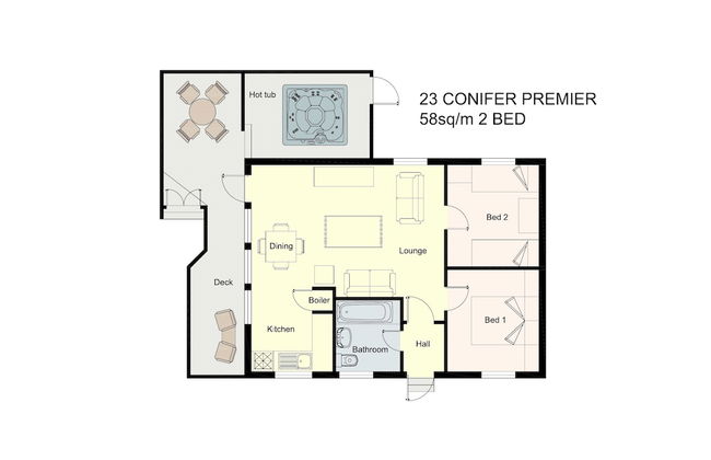 Birch Lodge 23 With Hot Tub, Newton Stewart - Photo 8