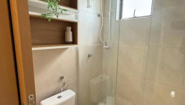 Aconchego vista mar - apartamento novo e moderno - Foto 5, Shower