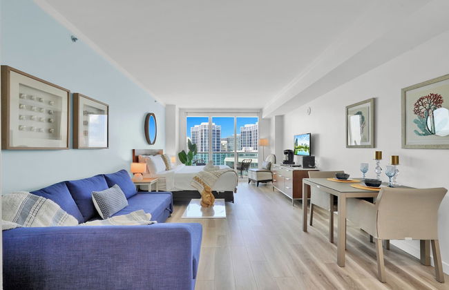 Beautiful Blue Gold Studio Ocean View - Foto 3