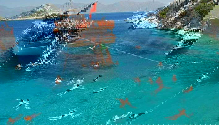 Disfrutando del baño