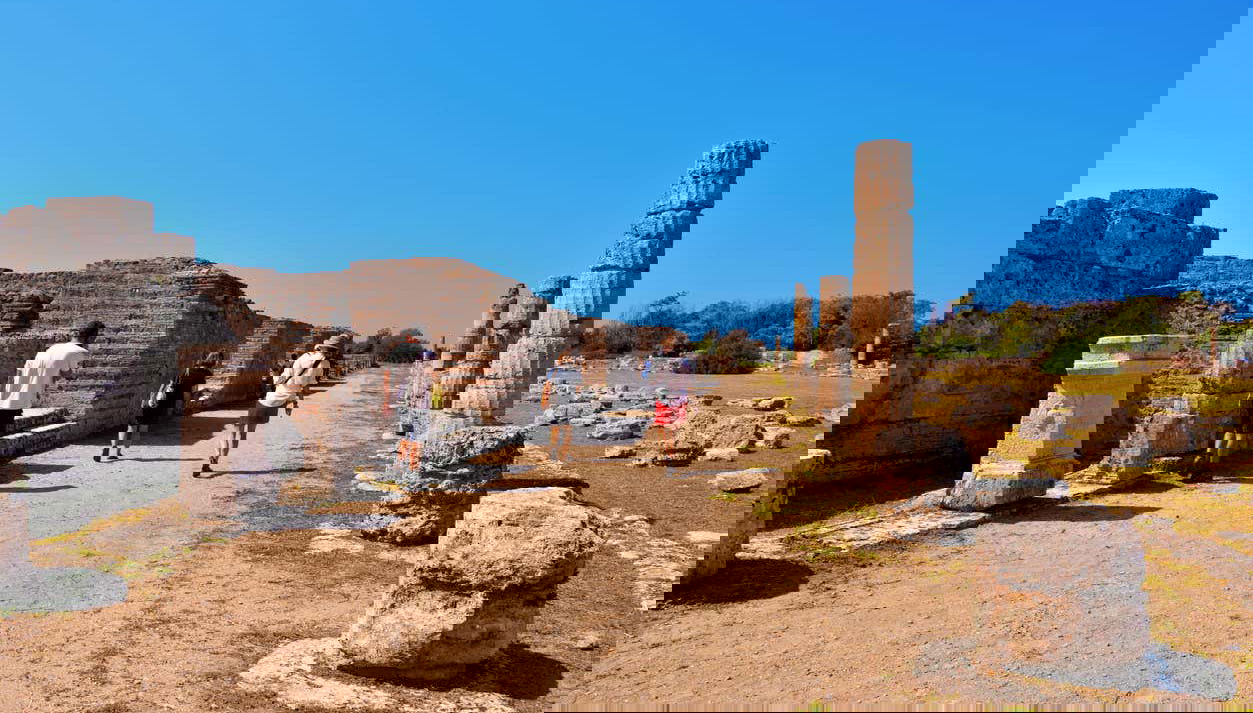 Visitando el yacimiento de Paestum