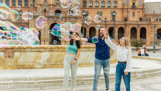 Foto artística en la Plaza de España