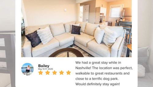 Sleeps 6-Full Kitchen-4 Beds-Big Couch-OfficeSpace - Foto 2