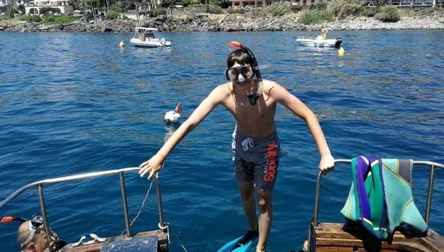 Prêt à faire du snorkeling