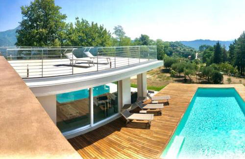 Villa Olympia Pool Sea View Mountains Lake Nature Sleeps 8 Air Conditioning Wi-Fi - Foto 1