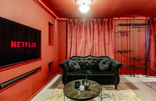 Love room avec Spa privatif "la Courtisane" - Sofa Tantra, terasse, salon d'hiver sous dôme transparent chauffé - love-room-alsace-67 - Foto 16