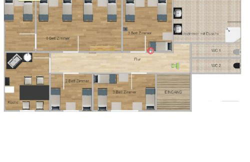 Apartment City Süd- 5 Zimmer_15 Personen _ Komplett_eingerichtet - Foto 8