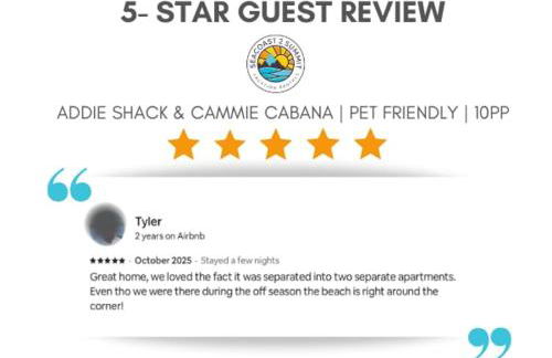 Addie Shack & Cammie Cabana Pet Friendly 10pp - Foto 56