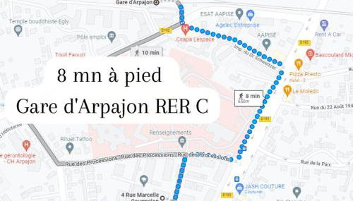 Luxe Neuf - 8mn pied RER C-Paris-Eiffel Tower, Parking Rue Gratuit, Balcon Privé, Matelas Bultex 160x200, Ascenseur, Hôpital d'Arpajon - Foto 5