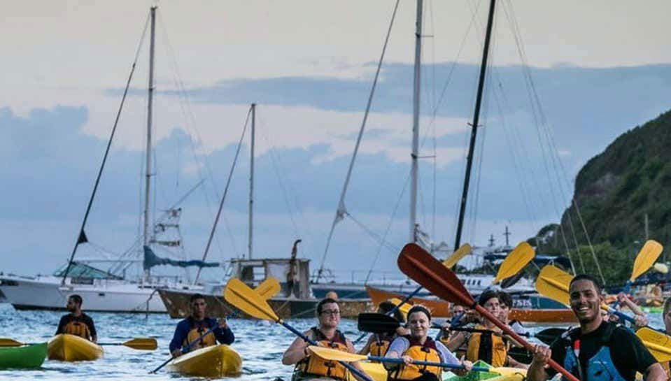 Tour en kayak por la laguna Grande al anochecer
