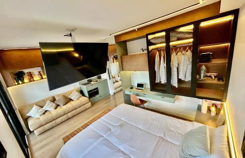 Moema URBAN Heaven - Piscina - Prox Metro - Prox Sh Ibirapuera - Cama Queen - Internet 500mbps - Ar cond - Cozinha completa - Academia - Churrasqueira - Foto 36