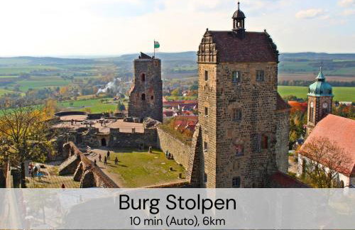 TinyHousebeiDresden mit Faßsauna unser größtes winziges Häuschen für bis zu 7 Personen, Kaminofen, große Terrasse - Nähe Sächsische Schweiz - Von Juni - September Mindestmietzeit 1 Woche Sa-Sa - Foto 47